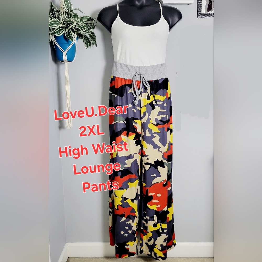 LoveU.Dear 2XL High Waist Lounge Pajamas Pants